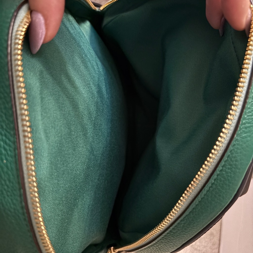 Coach Two-Tone Green and Blue Backpack - Picture 5 of 9